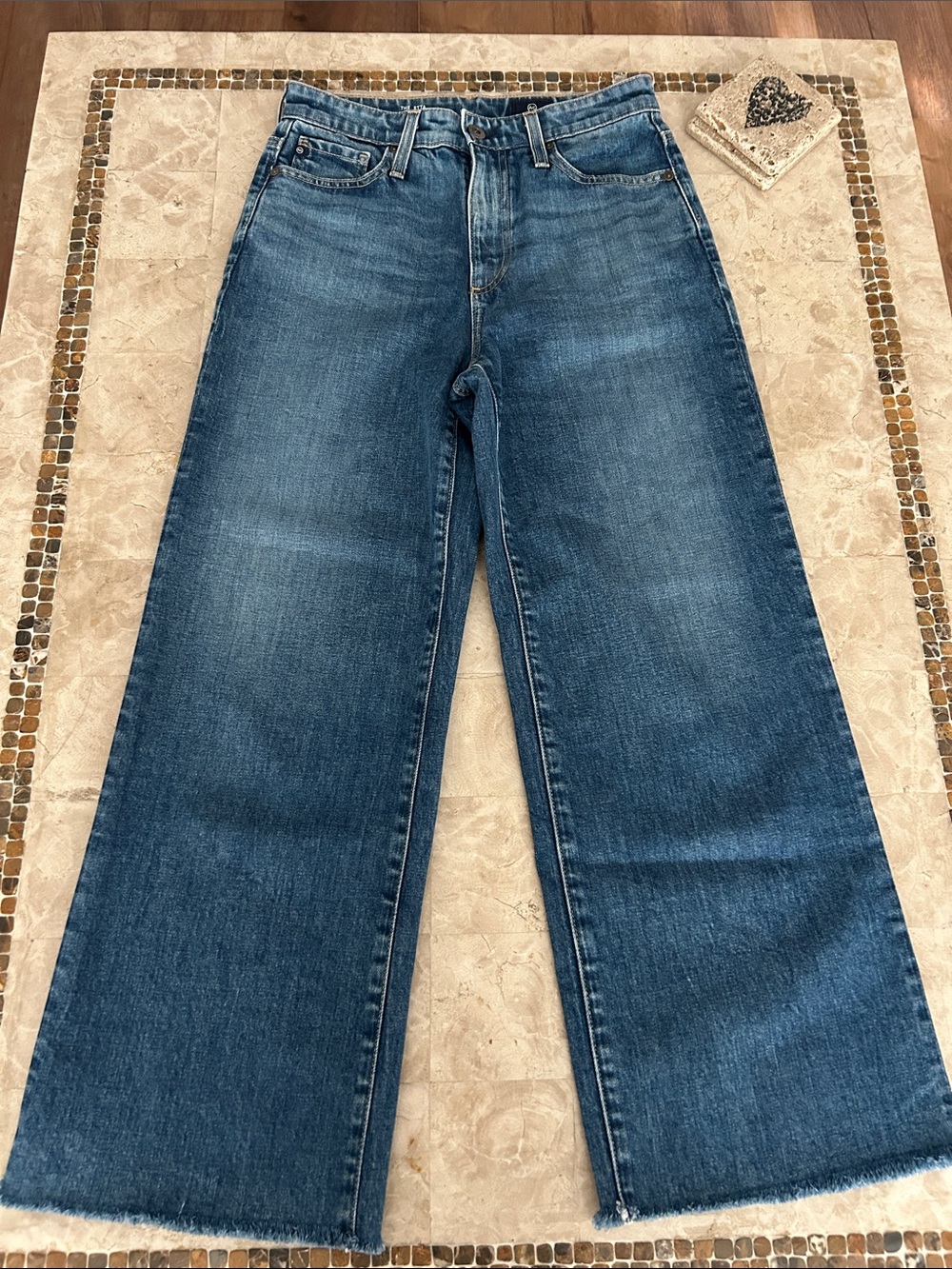 NWOT …AG Adriano Goldschmied The Etta Wide Leg Crop Blue Jeans Women’s Size 25